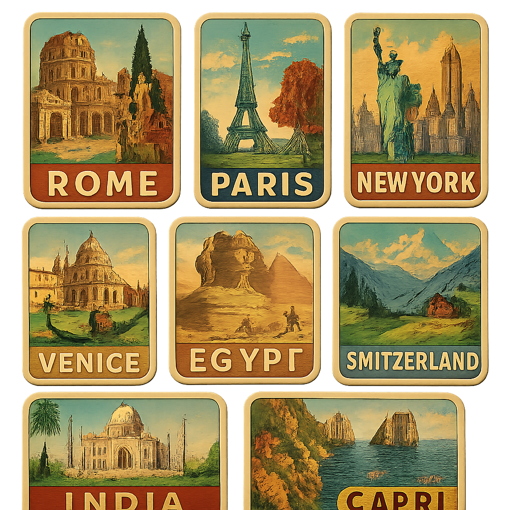 Vintage Travel Stickers