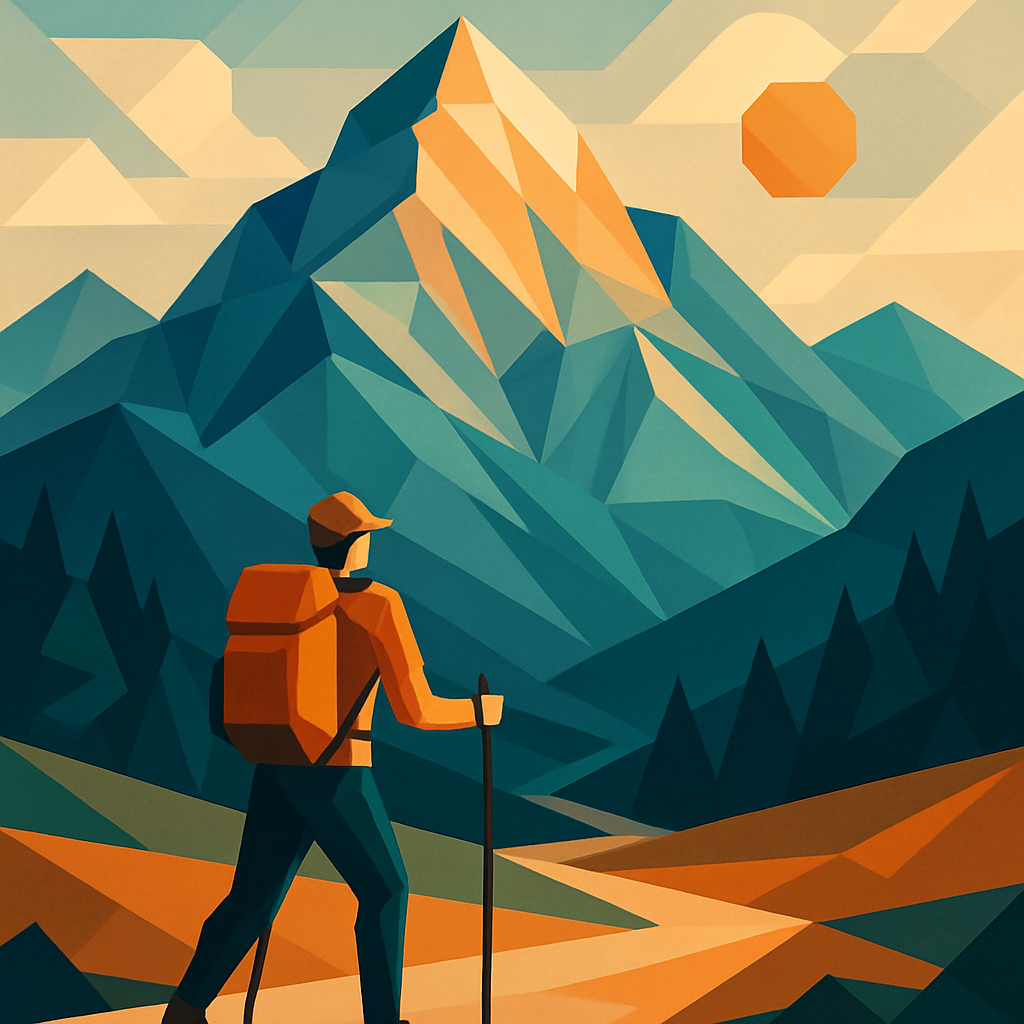 Geometric Mountain Adventure