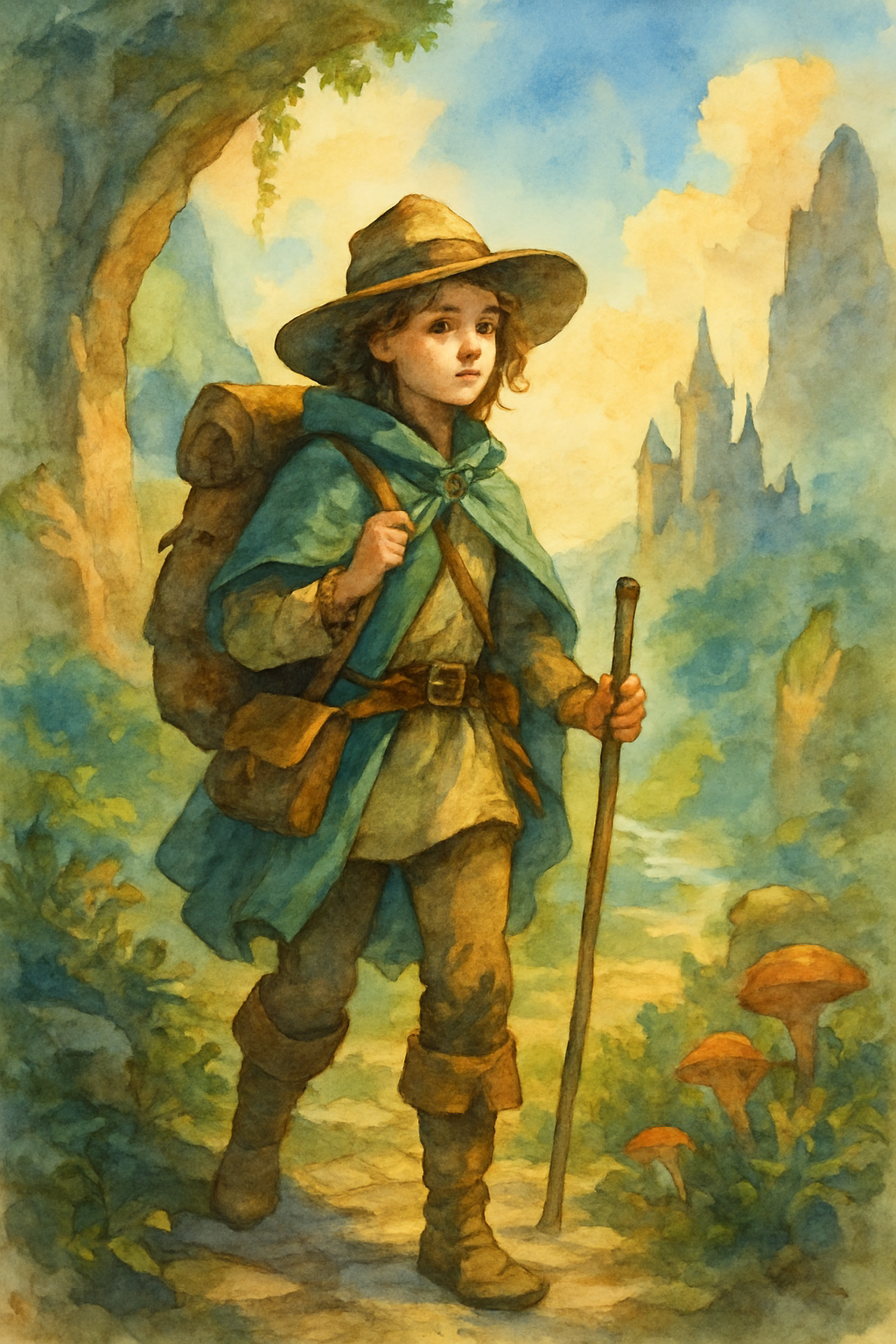 Watercolor Fantasy Explorer