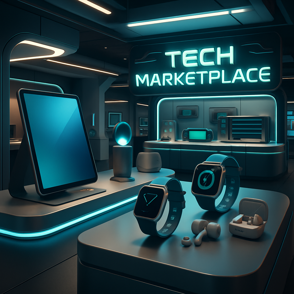 Futuristic Tech Marketplace