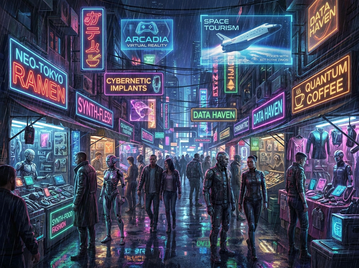 Neon Dreams in Rain