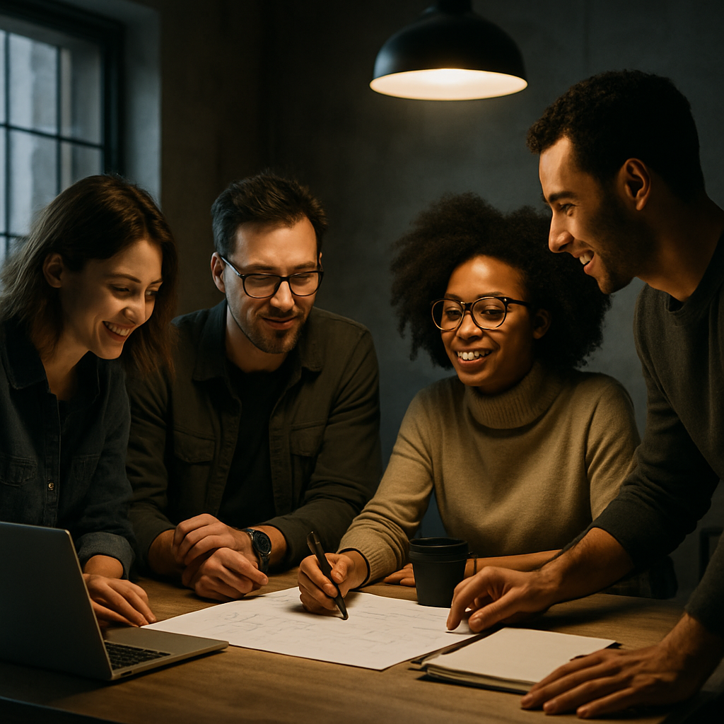 Creative Team Collaboration Scene